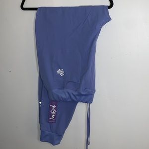 Jogger scrub bottoms, blue